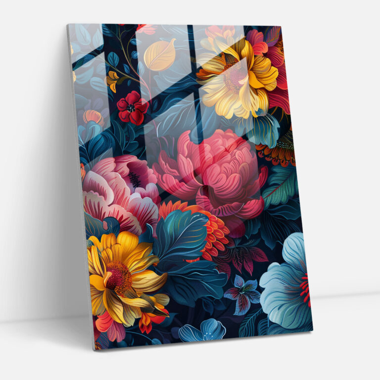Mannerism Modern Sanat - Detaylı Çiçek Deseni - Ev Dekorasyonu Kanvas Tablo