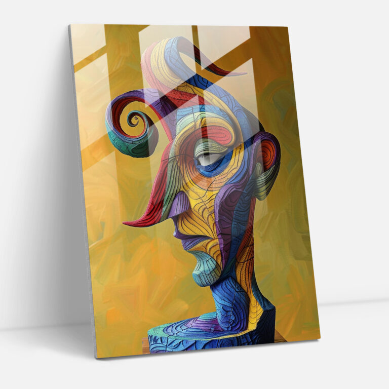 Mannerism Modern Sanat - Canlı Renkler ve Kıvrımlı Formlar - Ev Dekorasyonu Cam Tablo Modern Sanat