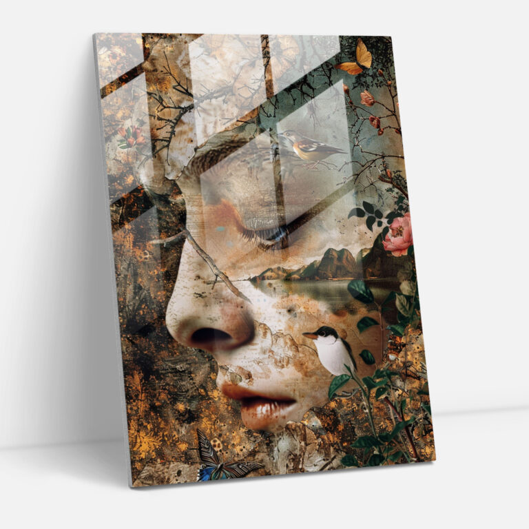 Mannerism Cam Tablo - Gerçeküstü Kompozisyon - Mannerism Ev Dekorasyonu Modern Sanat