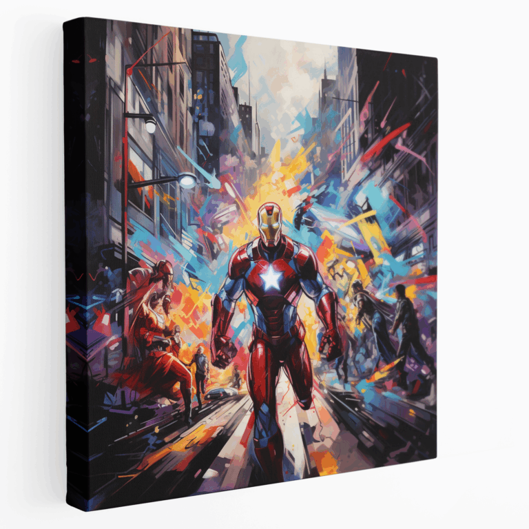 Renkli Graffiti Avengers Kanvas Tablo