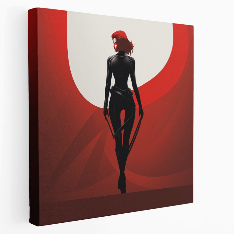 Minimalist Siyah Örümcek Kanvas Tablo