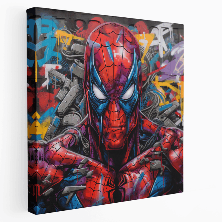 Marvel Şehir Graffiti Kanvas Tablo Baskı