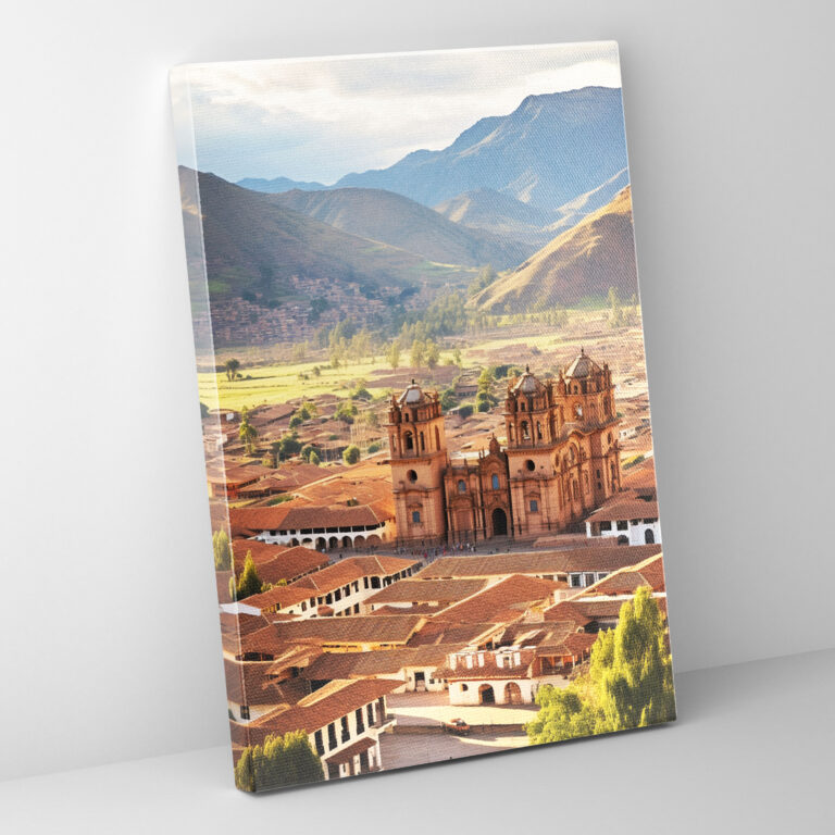 Cusco Kent Manzarası Kanvas Tablo - Mayalı Kanvas Duvar Sanatı