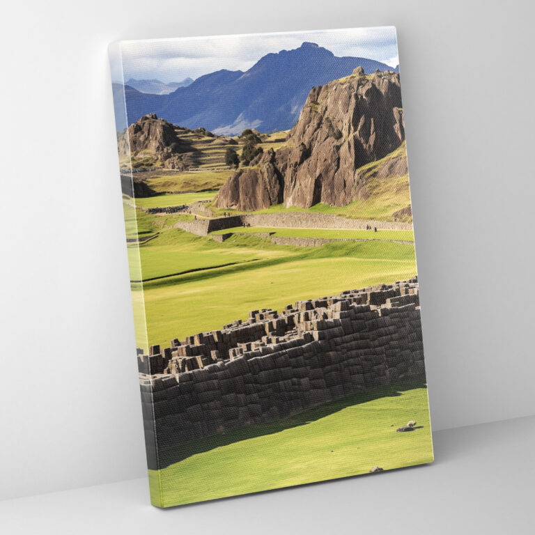Sacsayhuaman Kalesi Duvar Tablosu - Mayalılar Kanvas Tablo Dağ Manzaralı Ev Dekorasyonu