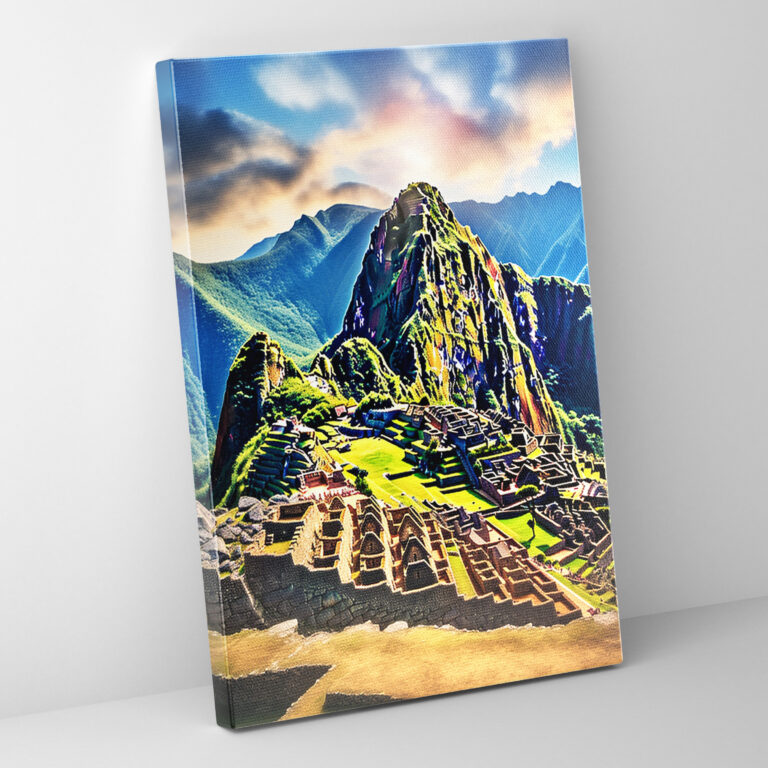 İnka Medeniyeti Duvar Sanatı - Machu Picchu Kanvas Tablo - Mayalı İnka Medeniyeti Manzarası Machu Picchu Kanvas Tablo