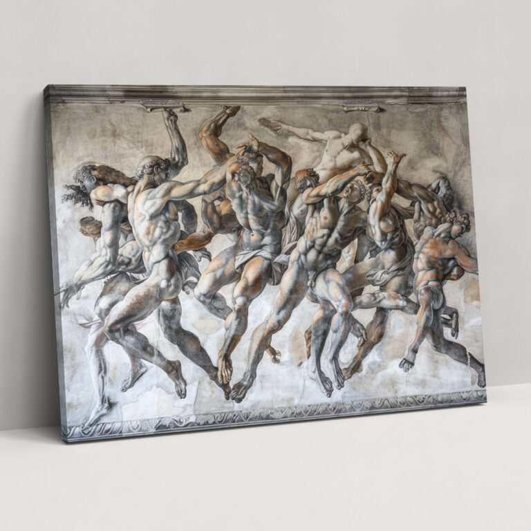 Michelangelo Kanvas Tablo - Kesişen Figürler - Ev Dekorasyonu için Michelangelo Tablosu