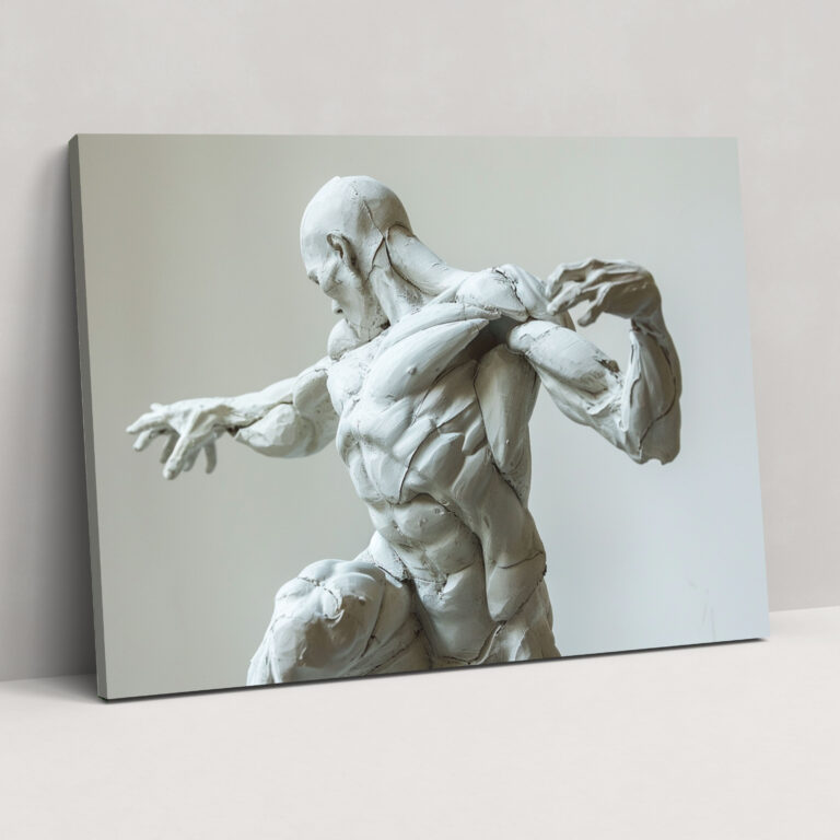 Michelangelo Kaslı Figür Kanvas Tablo - Duvar Sanatı Kanvas Duvar Sanatı