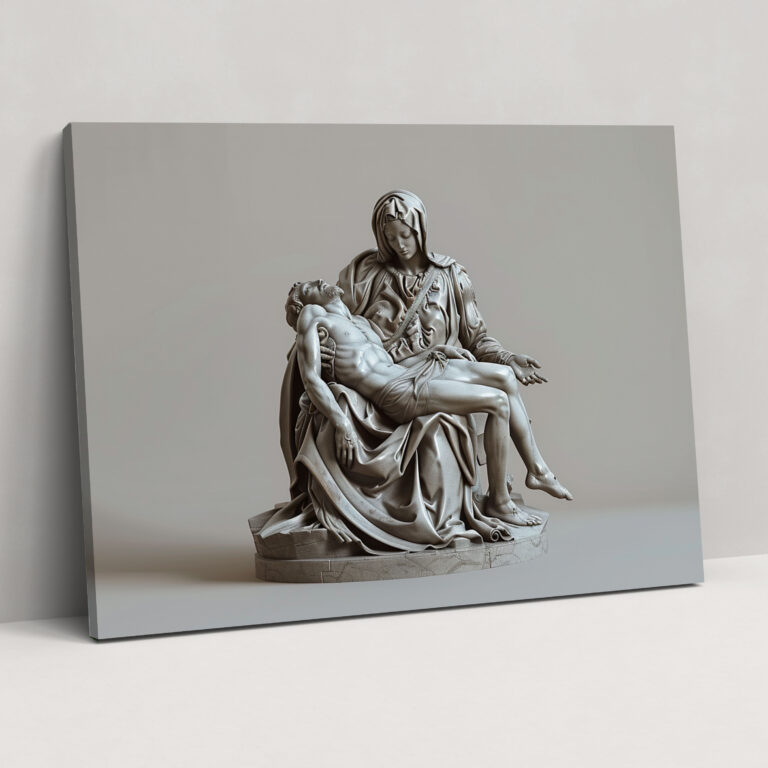 Michelangelo Duvar Dekorasyonu - Pietà Kanvas Tablo - Ev Dekorasyonu Duvar Sanatı