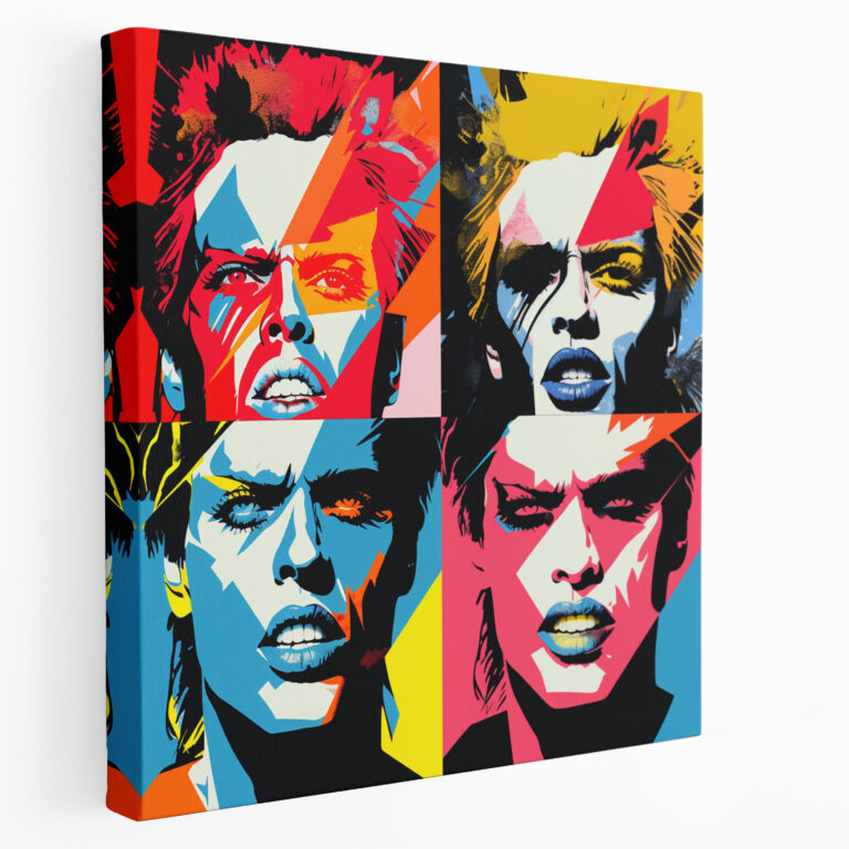 Metallica Pop Art Kanvas Tablo - Canlı Renkler Metallica Kanvas Duvar Sanatı