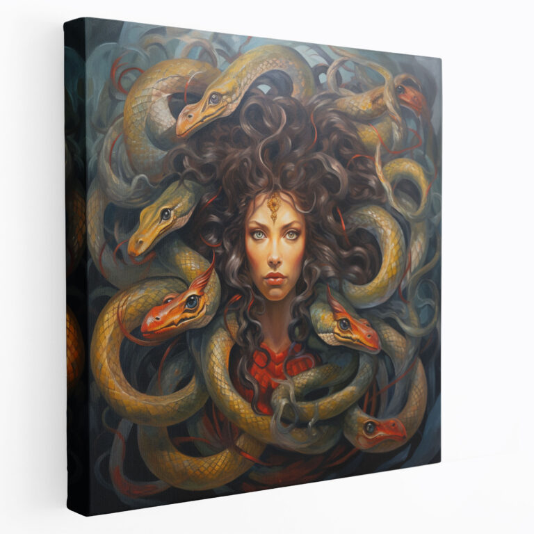 Medusa Yağlı Boya Tablo Sanatı - Güzellik Kanvas Tablo Duvar Dekorasyonu