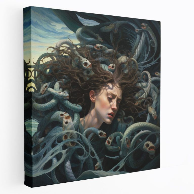 Medusa Rönesans Kanvas Tablo - Duvar Dekorasyonu Sofistike