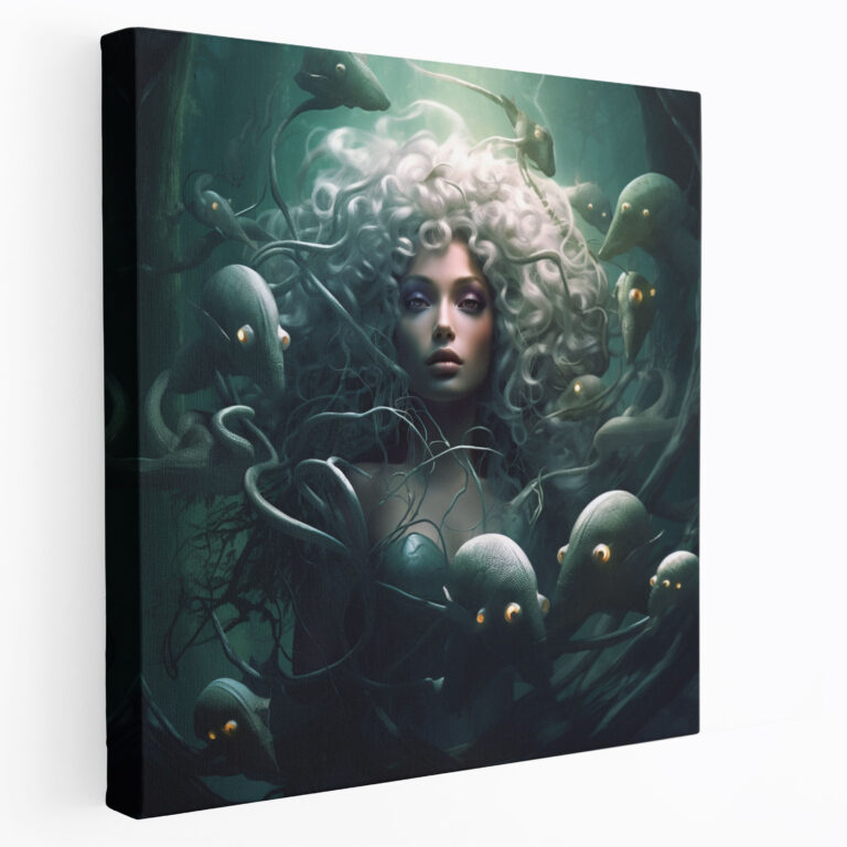 Medusa Fantazi Kanvas Tablo - Efsanevi Tasarım