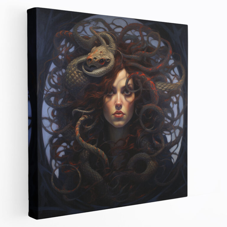 Medusa Duvar Dekorasyonu - Detaylı Medusa Figürü Ev Dekorasyonu