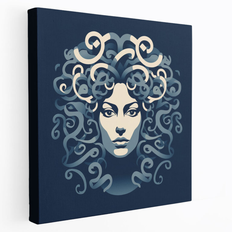 Medusa Kanvas Tablo - Zarif Tasarım Minimalist İllüstrasyon Duvar Sanatı