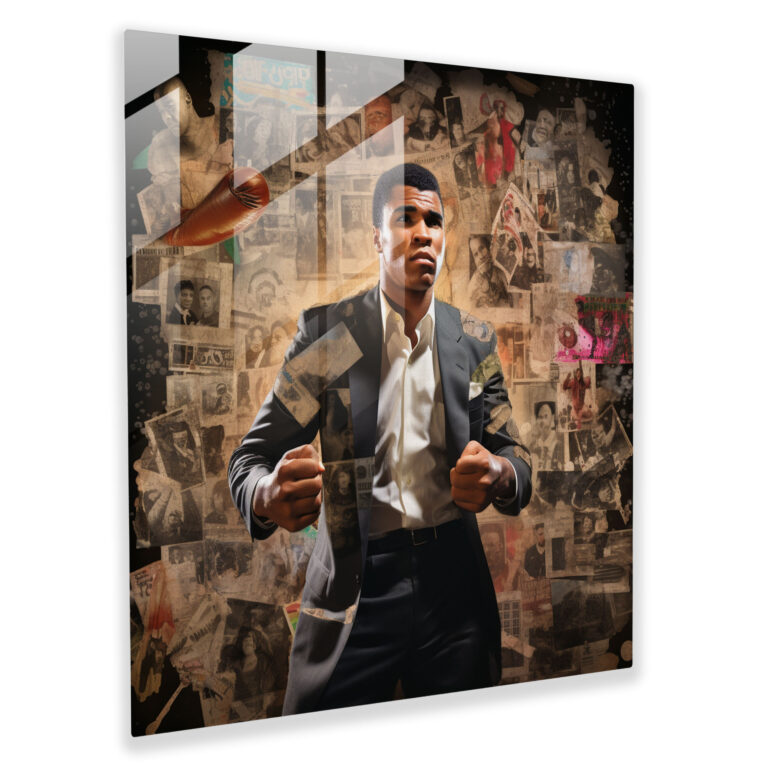Muhammad Ali Yolculuk Cam Tablo - Muhammad Ali Cam Sanatı Cam Duvar Sanatı Dayanıklılık