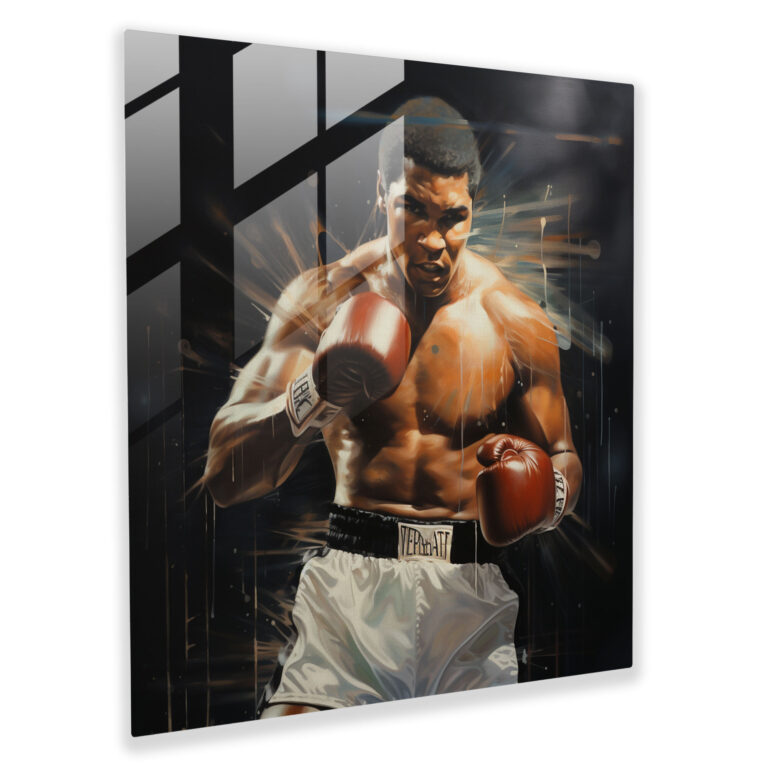 Muhammad Ali Cam Tablo Sanatı - Cam Tablo Muhammed Ali Cam Baskı