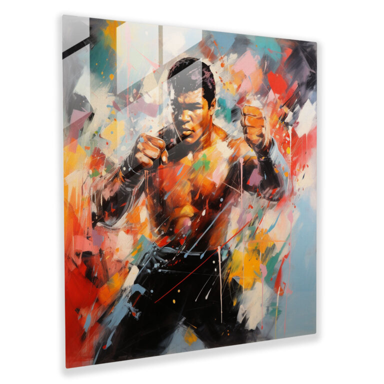 Muhammad Ali Cam Tablo - Karizmatik Boksör Cam Sanatı