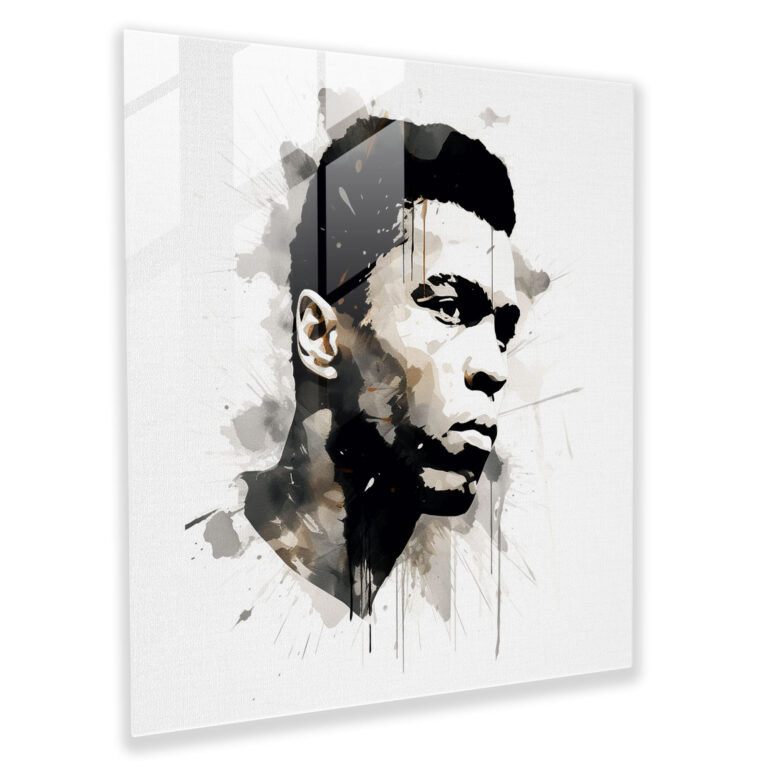 Muhammad Ali Minimalist Cam Tablo - Ev Dekorasyonu Çizim