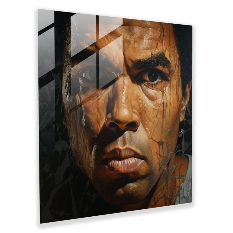 Muhammad Ali Cam Tablo - Modern Sanat Cam Tablo Cam Sanat