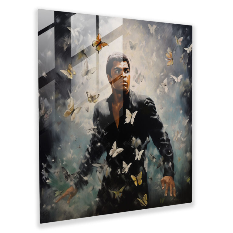 Muhammad Ali Surreal Cam Tablo - Ev Dekorasyonu Zarafet