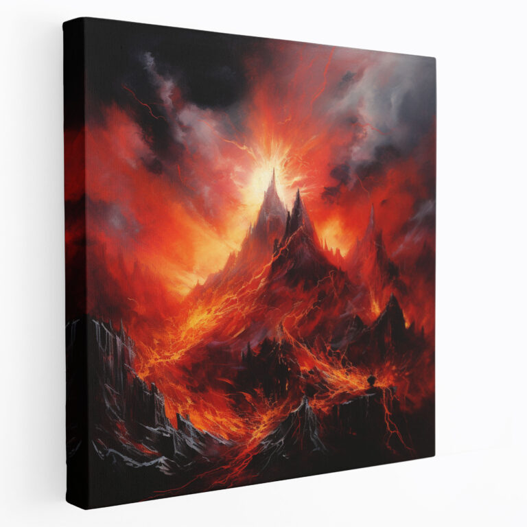 Orta Dünya Mount Doom Duvar Sanatı - Orta Dünya Kanvas Ev Dekorasyonu Kanvas Tablo
