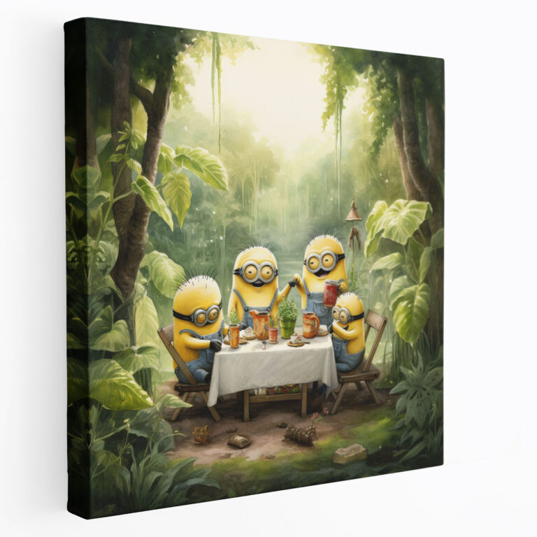 Minions Kanvas Tablo - Suluboya Piknik Duvar Sanatı