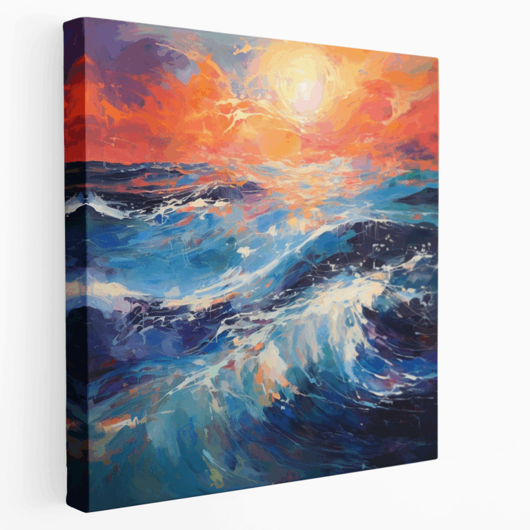 Abstract Deniz Dalgaları Temalı Kanvas Tablo