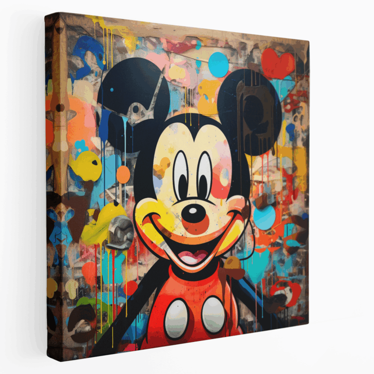 Pop Art Mickey Mouse Koleksiyonu Kanvas Tablo Baskı