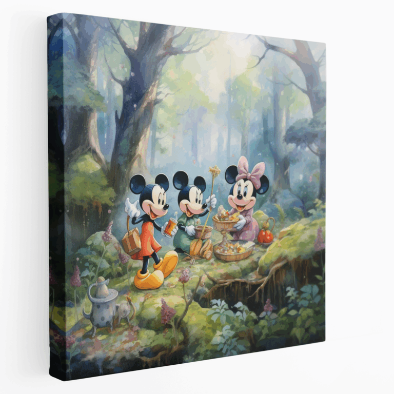 Sevimli Mickey Mouse Kanvas Tablo