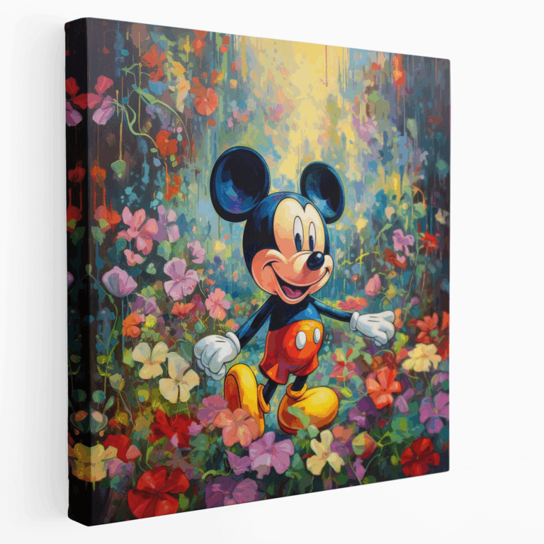 Impresyonist Mickey Mouse Kanvas Tablo