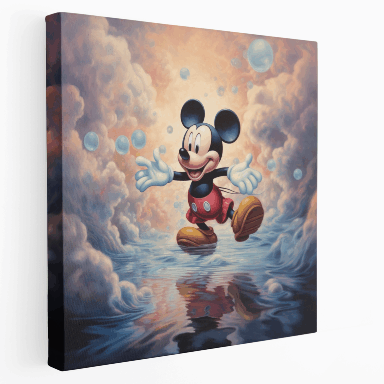 Sürrealist Mickey Mouse Kanvas Tablo