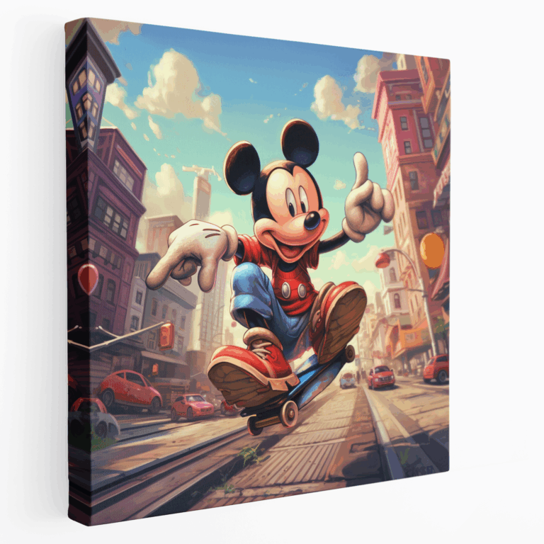 Çizgi Film Temalı Mickey Mouse Kanvas Tablo