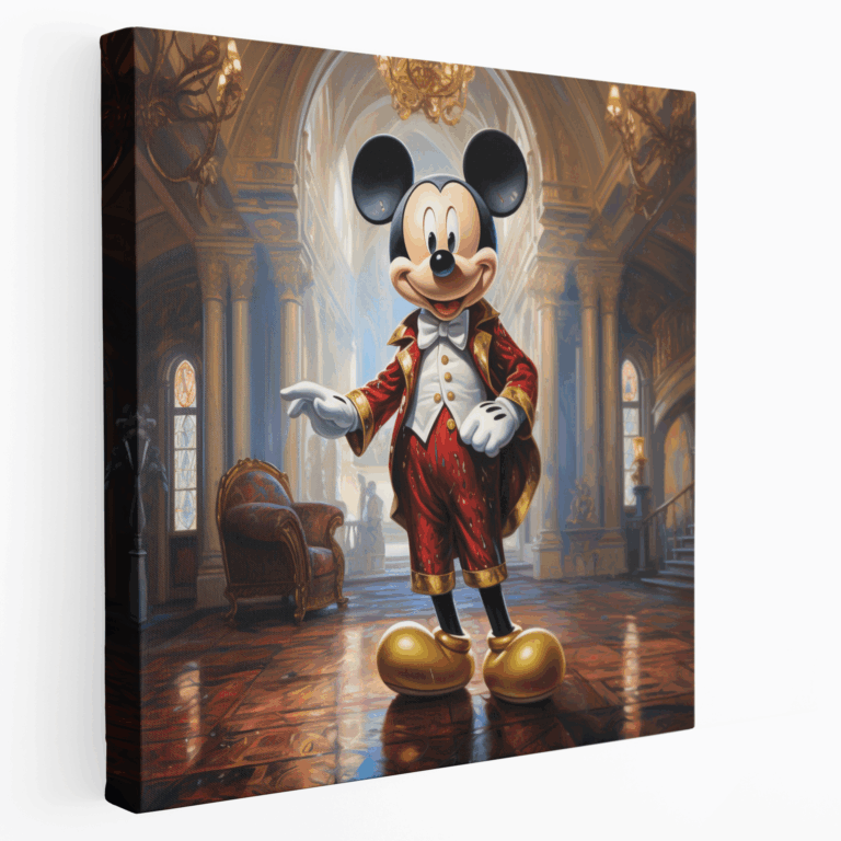 Gerçekçi Mickey Mouse Kale Kanvas Tablo