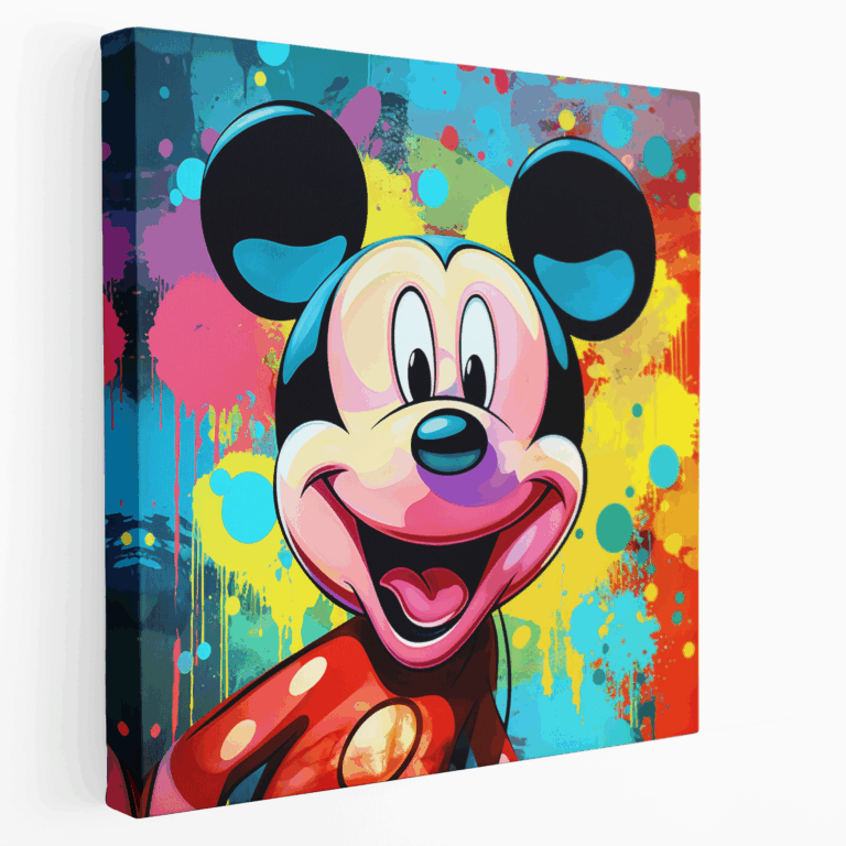 Pop Art Mickey Mouse Kanvas Tablo