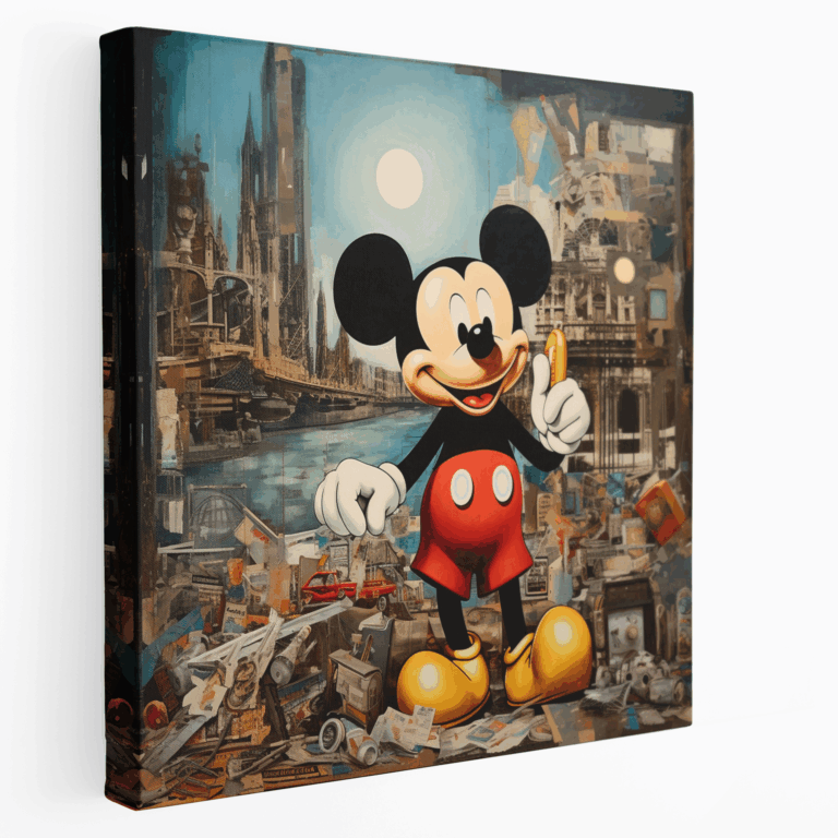 Vintage Mickey Mouse Kanvas Tablo Baskısı
