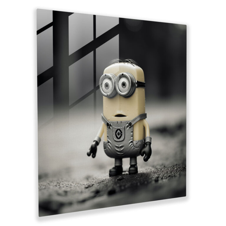 Minions Cam Tablo - Minions Sevimli Yaramaz Duvar Dekorasyonu