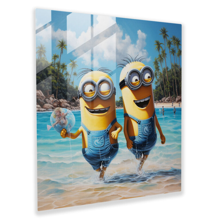 Minions Cam Tablo - Mutluluk ve Modern Sanat