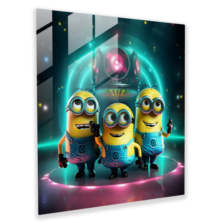 Minions Cam Tablo - Minions Duvar Dekorasyonu Ev Dekorasyonu