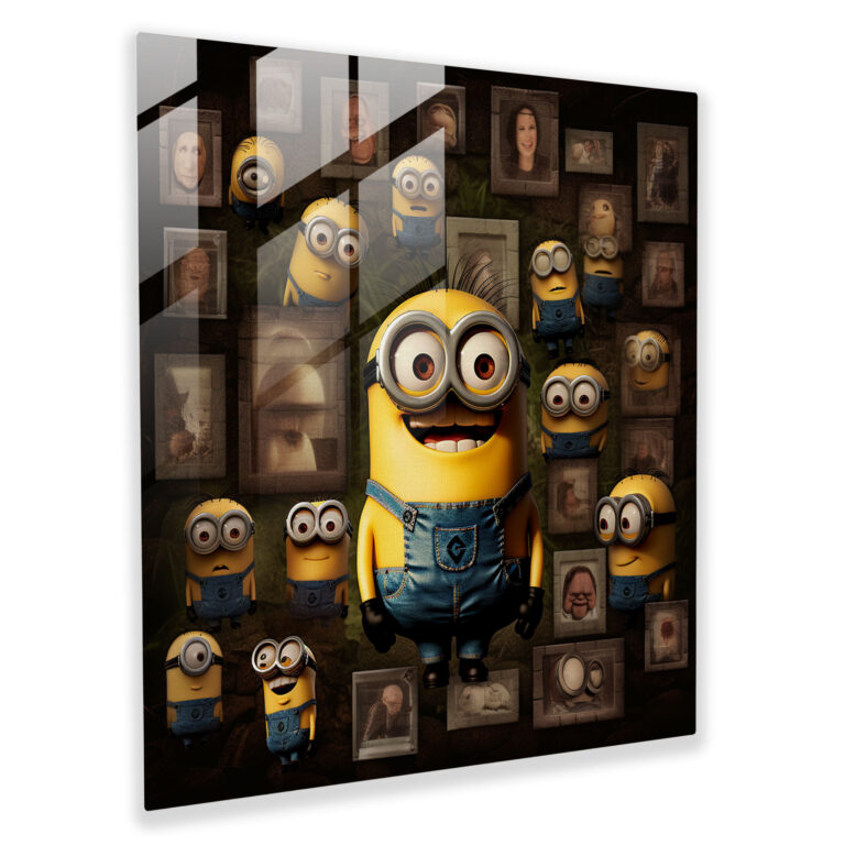 Minions Koleksiyonu Cam Tablo - Minions Koleksiyon Cam Duvar Sanatı