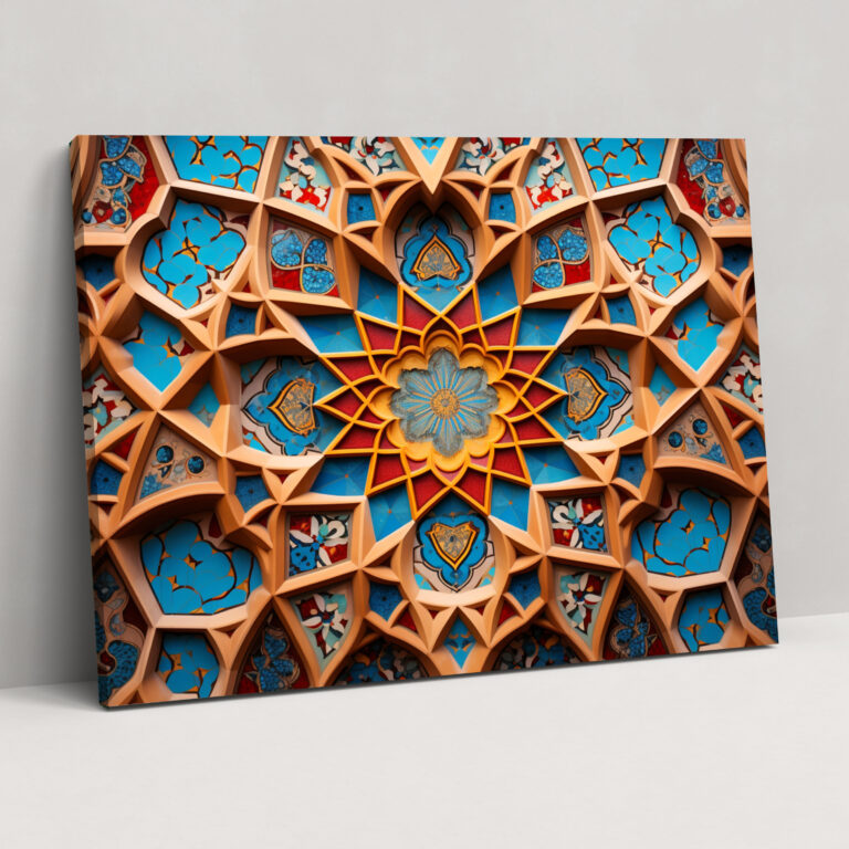 Geometrik Cami Duvar Sanatı - Duvar Dekorasyonu Ev Dekorasyonu Duvar Sanatı