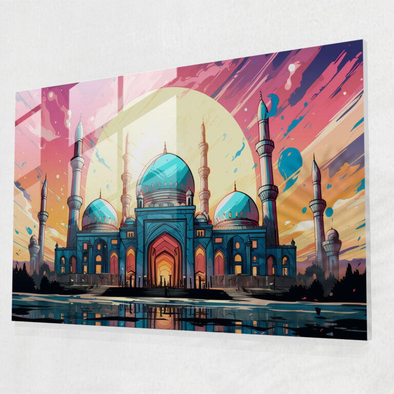 Gelecek Odaklı Cam Tablo Pop Art Camisi - Cam Duvar Sanatı Cam Tablo