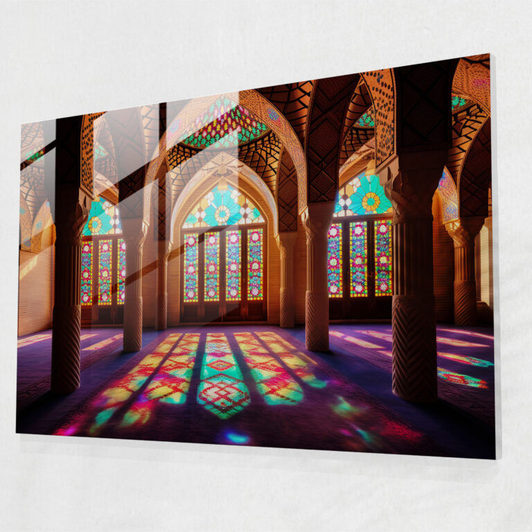 Görkemli Cam Duvar Sanatı Camii - Camii Tablosu