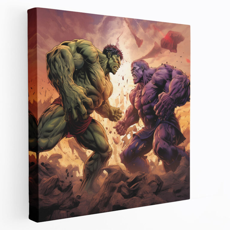 Marvel Hulk ve Thanos Çizgi Roman Kanvas Tablo - Ev Dekorasyonu için Marvel Kanvas Yoğunluk