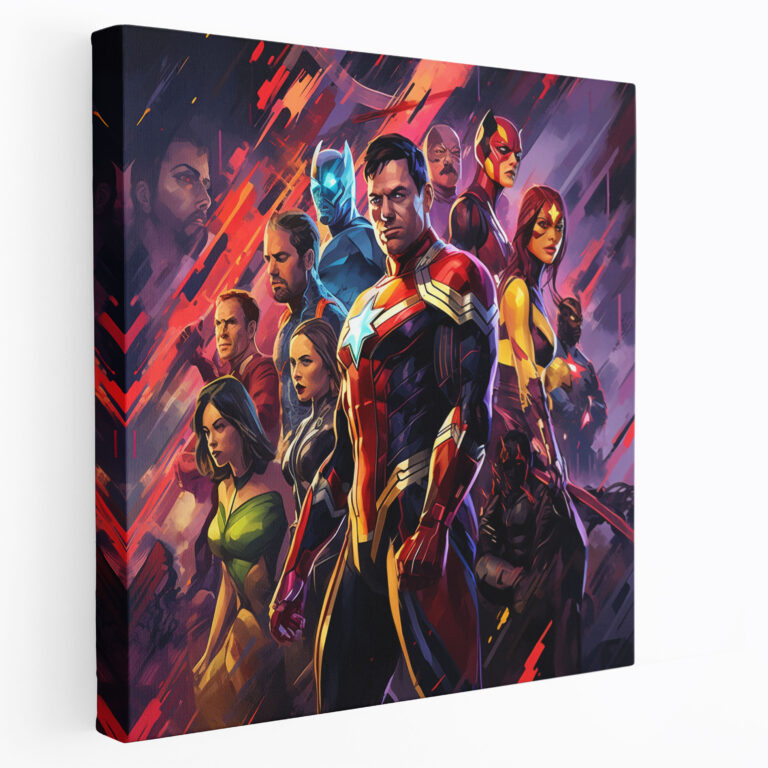 Marvel Kanvas Tablo - Süper Kahraman Takımı - Marvel Takım Süperkahramanlar Kanvas Duvar Sanatı