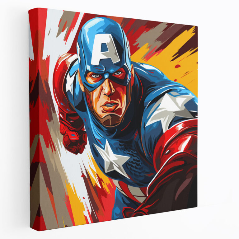 Marvel Pop Art Kanvas Tablo - Captain America Temalı Duvar Sanatı