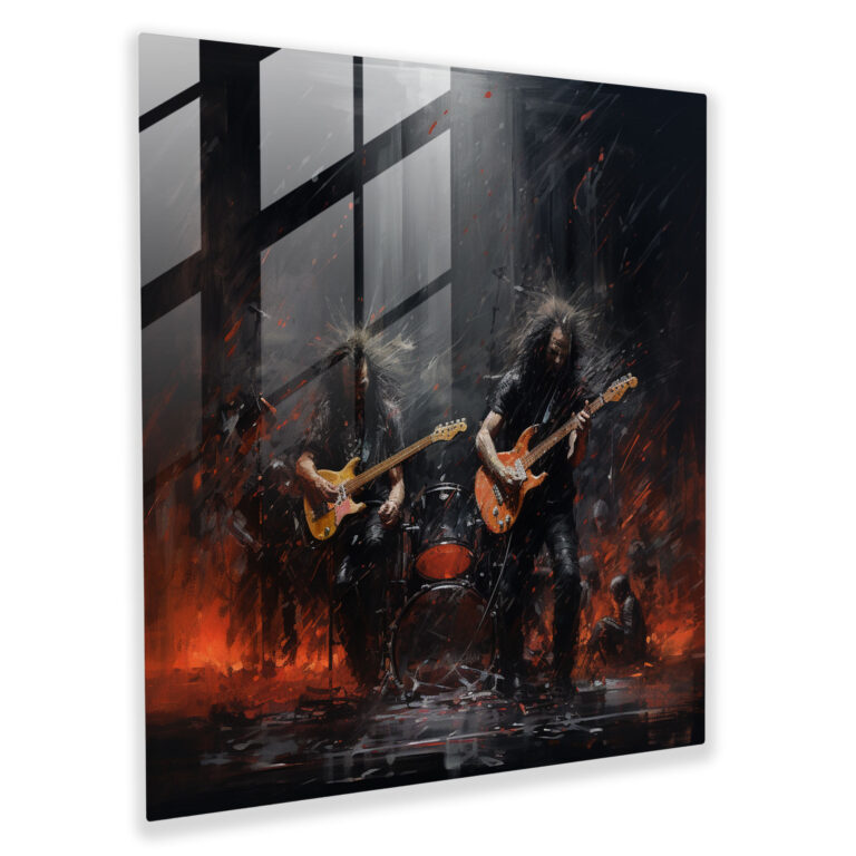 Metallica Enerji Cam Tablo - Modern Sanat Cam Tablo