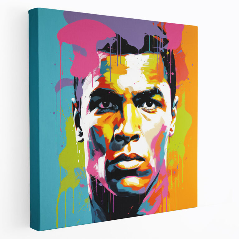 Muhammad Ali Pop Art İlhamlı Kanvas Tablo - Ev Dekorasyonu