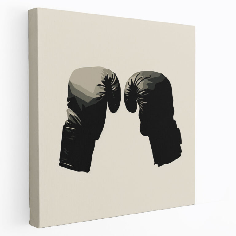 Muhammad Ali Duvar Sanatı - Minimalist Kanvas Tablo - Monokrom Tonlar Sofistike.