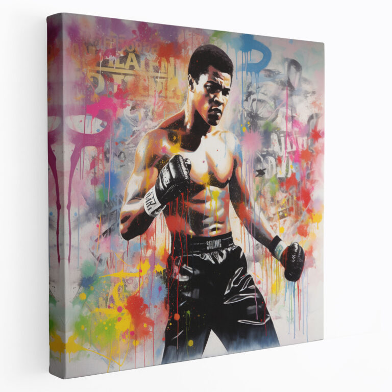 Muhammad Ali İlham Verici Kanvas Tablo - Ev Dekorasyonu Duvar Sanatı