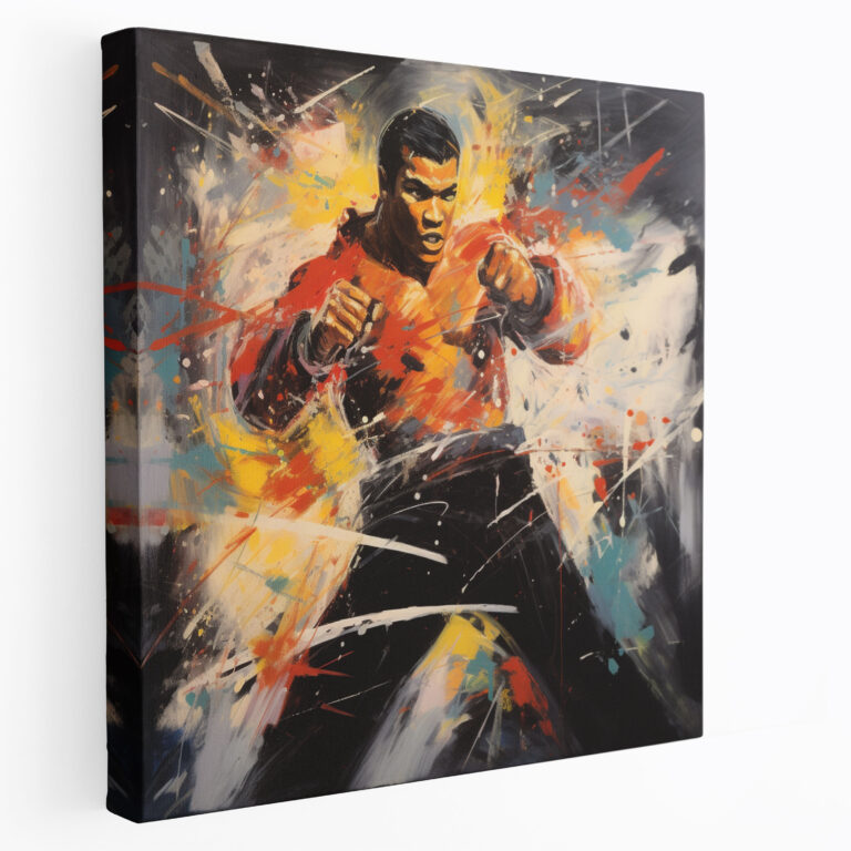 Muhammad Ali Tablo Sanatı - Soyut Dışavurumculuk Kanvas Tablo - Duvar Dekorasyonu
